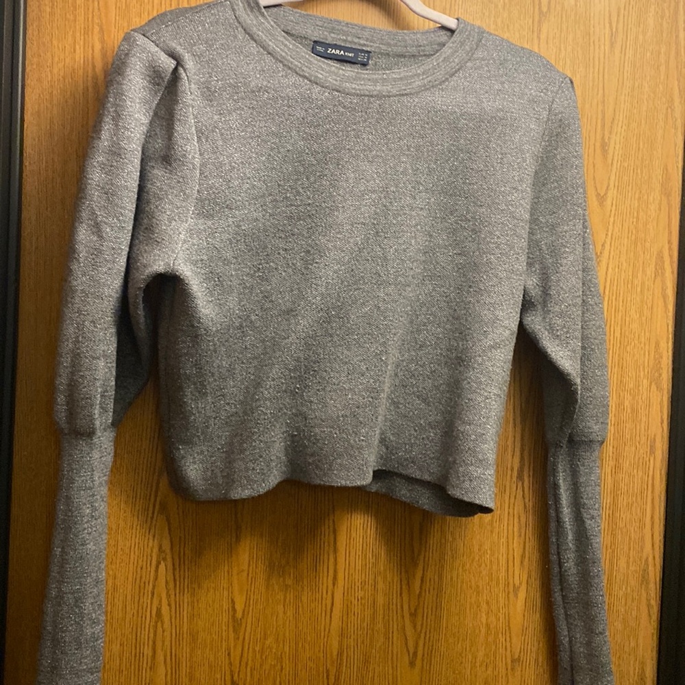 Zara gray silver sweater